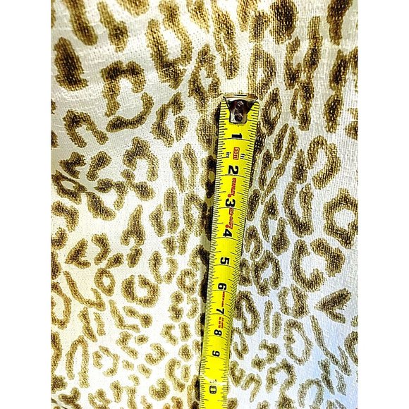 Cheetah Animal Print Designer Upholstery Fabric Tablecloth Flex Linen - Picture 4 of 6